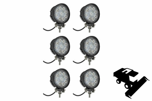 Larson 2008 RBR Vector 300 Combine Grain Tank & Unloader Headlight LED Flood Light Kit - (6) IL-LED-27R - PuriLite