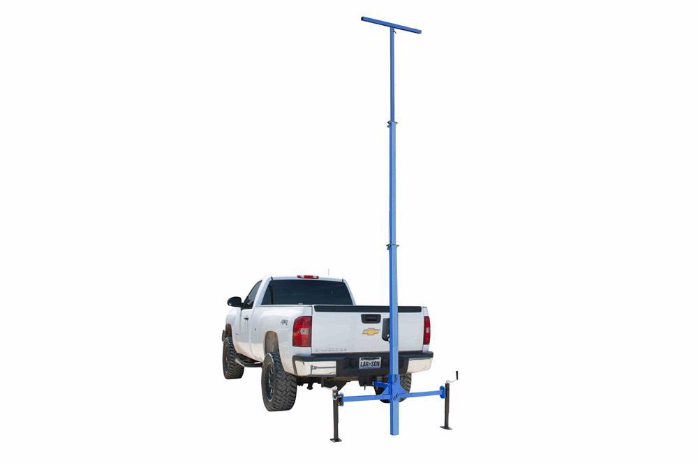 25' Telescoping Light Mast - 12-25' Three-Stage Tower - Trailer Hitch Mount - E-Winch - 12V DC - PuriLite