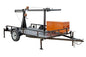 Three Stage Light Mast on 12 Foot Single Axle Trailer with wheels - Extends up to 30 Feet - Job Box - PuriLite