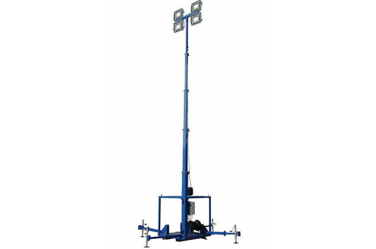 600 Watt High Intensity LED Skid Mount Light Plant - 30' Electric Mast - 7KW Diesel Generator - PuriLite