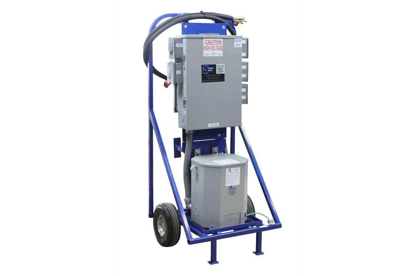Larson 25 KVA Temporary Power Distribution - 480V to 240/120V - (1) 50A 480V, (8) 20A 120V, (2) 50A 240V - PuriLite