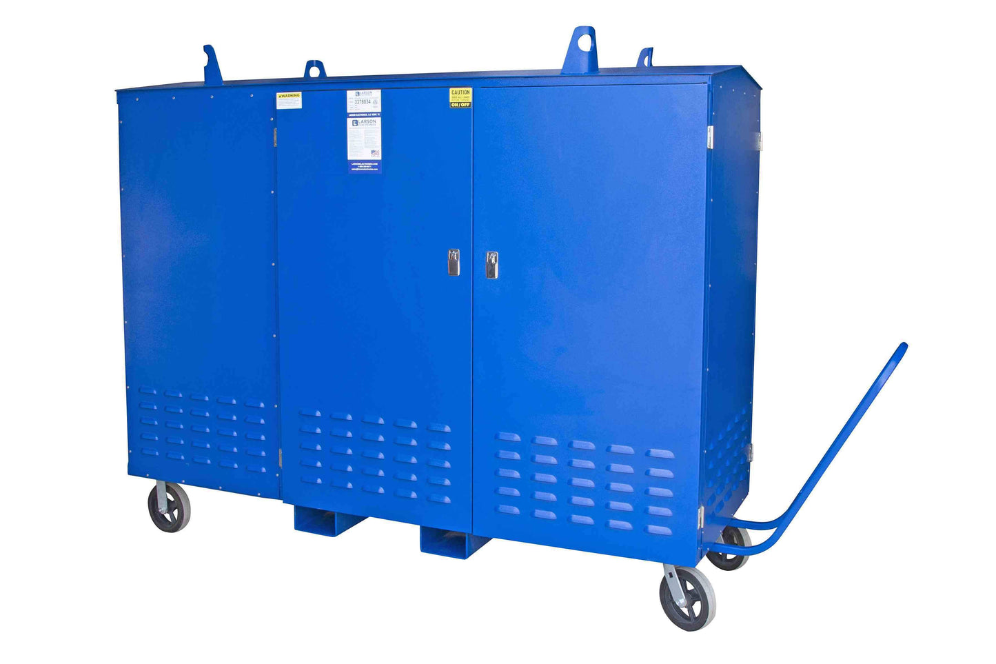 Larson 15KVA Power Distribution - 480V to 208Y/120V 3PH - (2) CS8169 (1) L6-30R (6) L5-20R Duplex GFCI - PuriLite