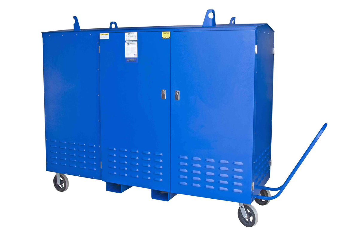 Larson 45 KVA Power Distribution - 480V to 208Y/120V 3PH - (3) ADR6034 (10) 5-20R Dplx GFCI - 25' Cord - PuriLite