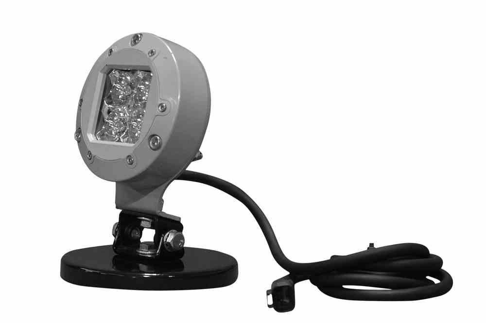 ML-LEDLB-4R - Magnetic Base - 2-pin Deutsch connector - Aluminum Housing - 12 Watts - 800 Lumens - PuriLite