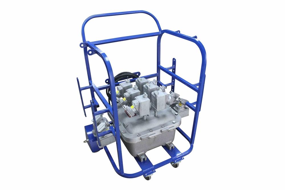 Explosion Proof Portable Spider Box - 120/208V 1-phase - (6) Receptacles, 30' SOOW Cord w/ EXP Plug - Powder Coated Spider Cart - PuriLite