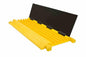 5-Channel Cable Protector Ramp - Accommodates 1.25"OD and Smaller Cables - Polyurethane Construction - Supports up to 21,000 lb Per Axle - PuriLite