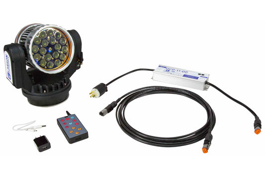 Larson 40W Wireless Remote Control LED Spotlight - 120-277V AC - Spot to Flood - Permanent Mount - PuriLite