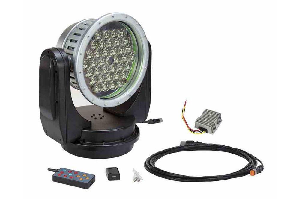 80 Watt Wireless Remote Control LED Spotlight - 12 Volt DC - Spot to Flood - Permanent Mount - PuriLite
