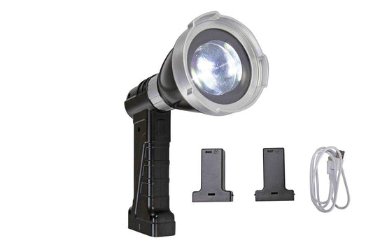 Rechargeable LED Spotlight- Tight Spot Beam - (2) Lion Batteries, Hard Case - IP65 - PuriLite