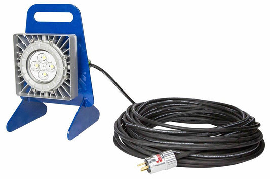 *RENTAL* 50W Portable Explosion Proof LED Light - Non-Spark Aluminum Base - Inline Switch - 50' 16/3 SOOW - PuriLite