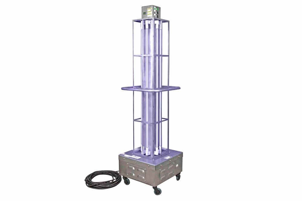 *RENT* Industrial Portable Far-UV Sanitation Cart - Kills 99% of Viruses - 8000 sq. ft. Area - 304 Stainless Steel - Remote/50' Cord - PuriLite