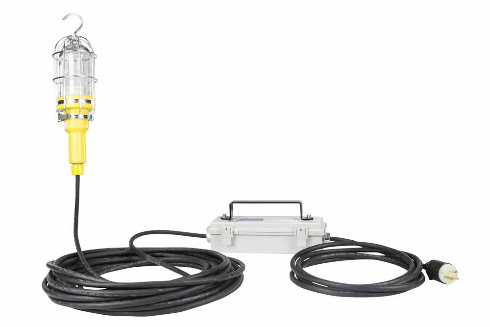 *WEEKLY RENTAL* 10 Watt Vapor Proof (Waterproof) LED Drop Light w/ Stepdown Transformer - 120/277-24 - PuriLite