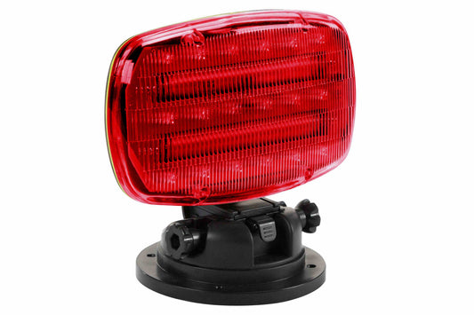 Larson LED Strobe Light (battery powered) with Adjustable Locking Magnetic Base - RED LENS - SL-ALM-R - PuriLite