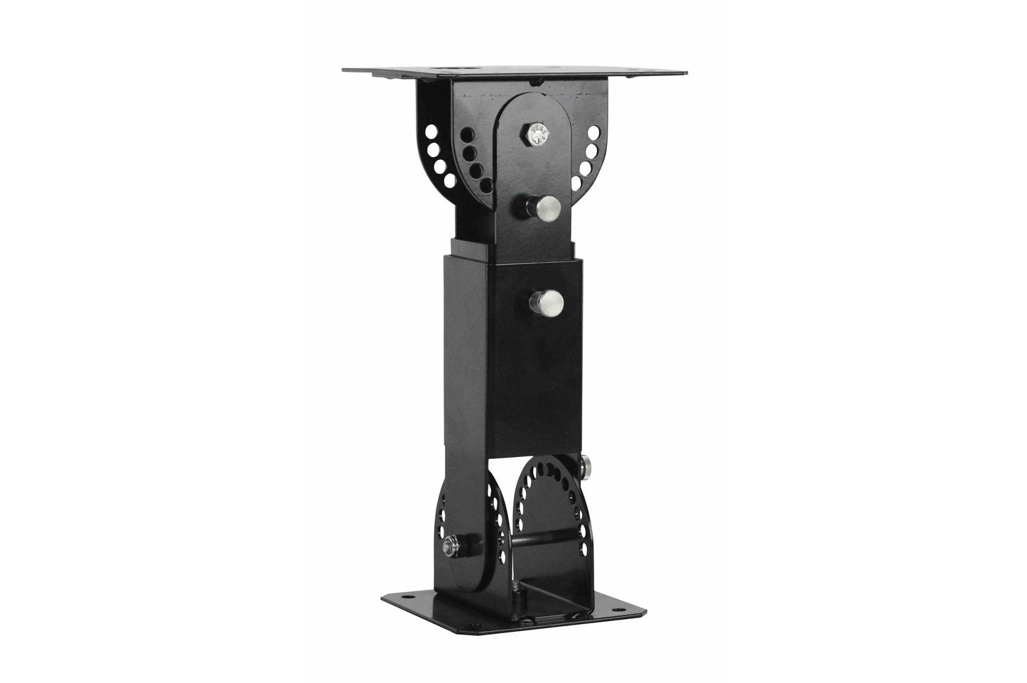 Larson Stanchion Mount for Lights - 12 inches - Adjustable - Cold Rolled Steel - Powder Coated Black - SM-1 - PuriLite