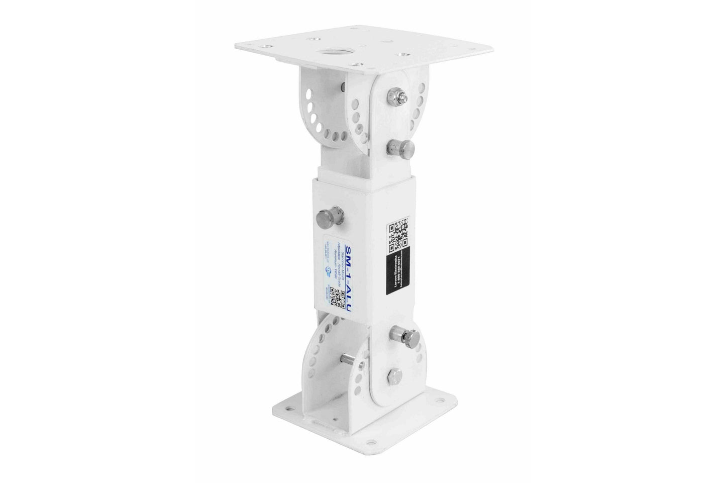 Larson Stanchion Mount - Adjustable - Aircraft Grade Aluminum - White - SM-1-ALU - PuriLite