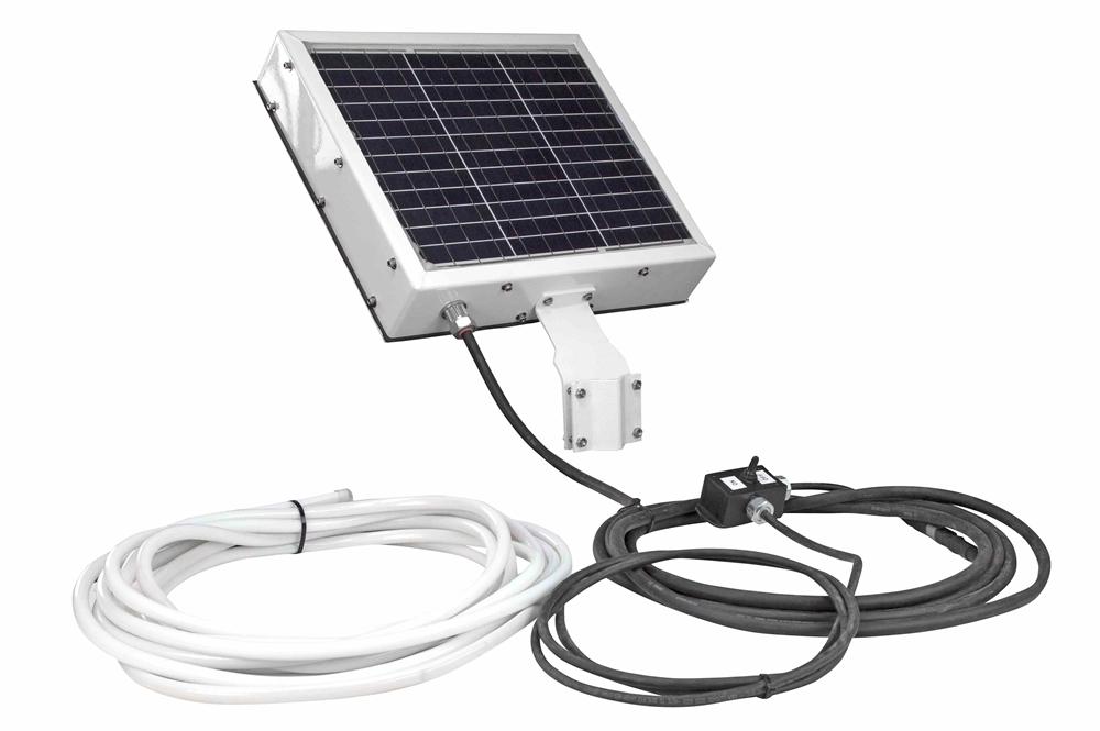 30' Solar Powered LED Rope Light - 24V - (2) 20A Li-ion Batteries - Inline On/Off Switch - PuriLite