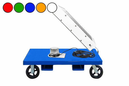 Solar Powered LED Light Beacon - Class I - 30 Strobing Patterns - Remote Signal - 10' Whip w/ BC - Skid/Pole Mount - PuriLite