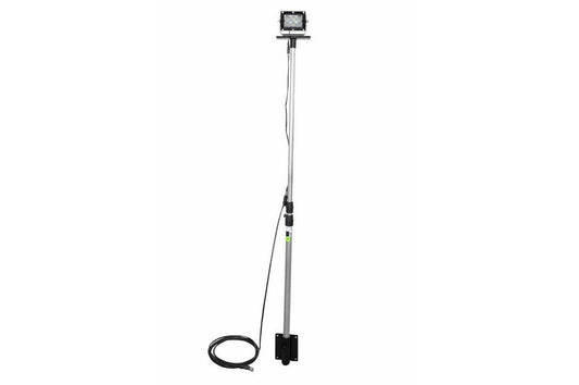 30W LED Pole Light - 3' to 8.5' Adjustable - 9-64V DC - 20' 16/2 Wiring Harness w/ Quick Disconnect - PuriLite