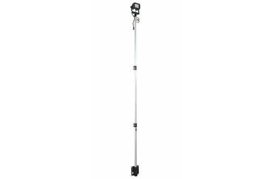 40 Watt Surface Mount LED Light Pole - Four 10-Watt LEDs - 3 Feet to 8.5 Feet Adjustable - 9-46VDC - PuriLite