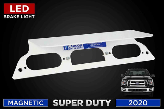 Magnetic Antenna Mounting Plate - 2020 Ford Superduty F250 Aluminum Trucks w/ LED 3rd Brake Lights - PuriLite