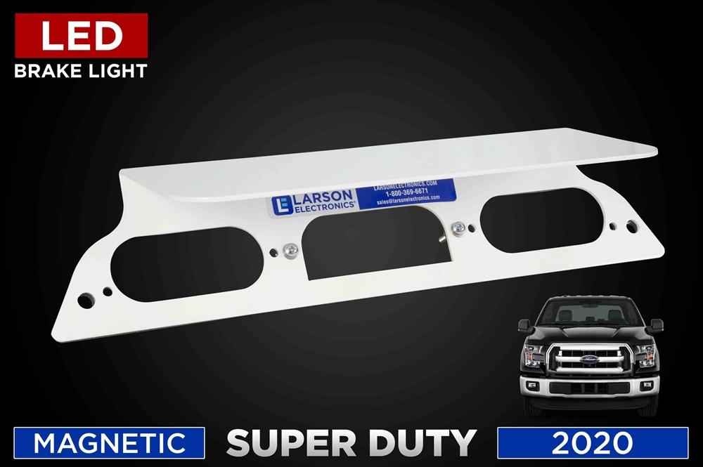 Magnetic Antenna Mounting Plate -2022 Ford Superduty F450 Aluminum Trucks w/ LED 3rd Brake Lights - PuriLite