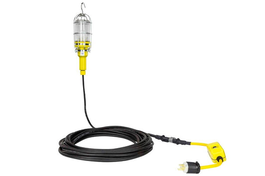10W Vapor Proof (Waterproof) LED Drop Light - 50' Cord - Stainless Steel Guard - Inline GFCI - PuriLite