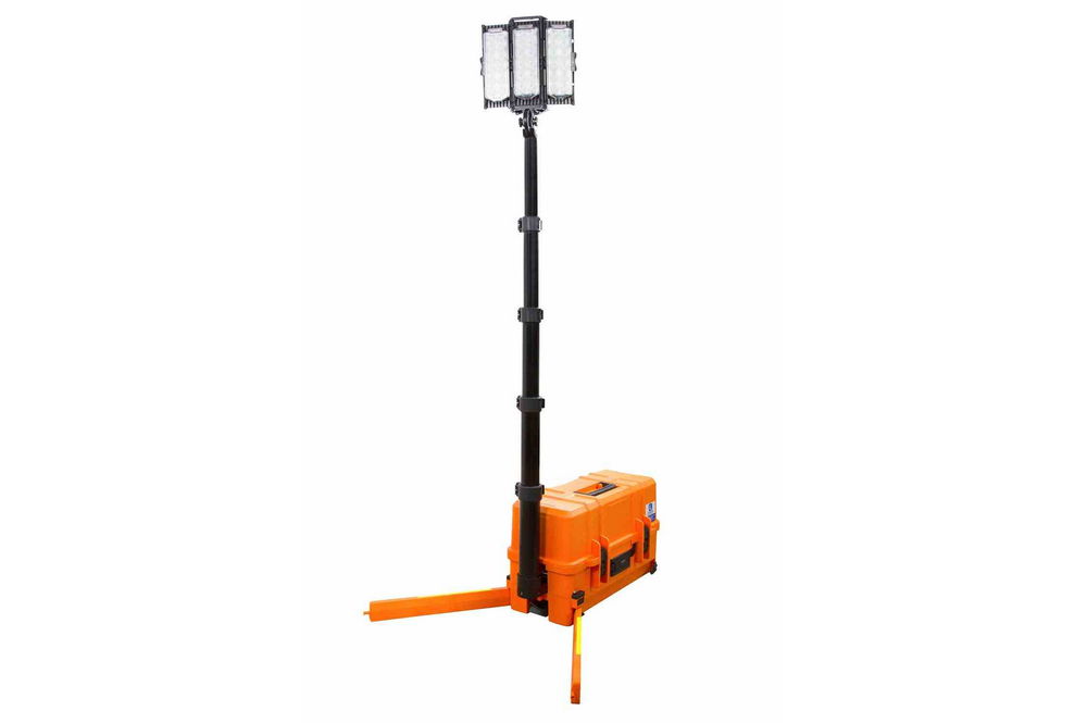 108W Portable Emergency LED Light Tower - 10,000 Lumens - USB Port & 12V Socket - 5.25' Tall Tower - PuriLite