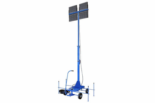 Non-Towable Rechargeable Light Tower w/ Wheels - 9-30' - (4) 480W LED Lamps - 240,000 lms - Roll-Around Cart - PuriLite