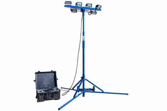 Portable LED Tower-Spot/Flood- (4) White (2) IR - Rechargeable Li-ion Battery - Tower Mount - PuriLite