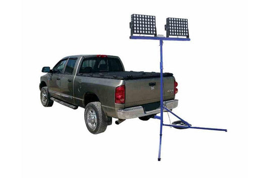 960 Watt Trailer Hitch Mount Work Area LED Flood Lighting System - 6-10' Tower - 120,000 Lumens - PuriLite