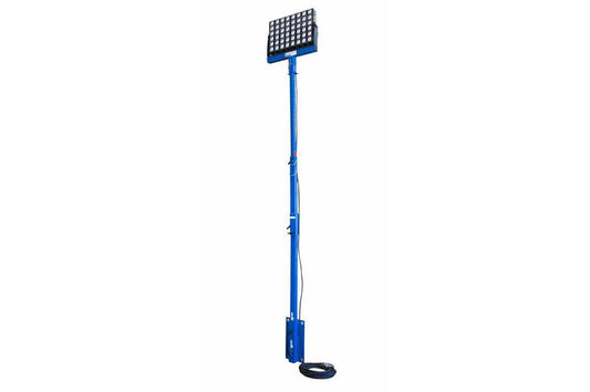 160W Pole Mount LED Flood Light Tower - 7-12' Pole - 25' 16/3 SOOW w/ General Area Cord Cap - PuriLite