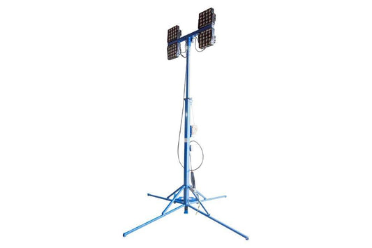 Larson 600W Portable Light Tower - (4) LEDs - 24-48V DC - Extends 14' - Magnetic Switchbox - Battery Clamps - PuriLite