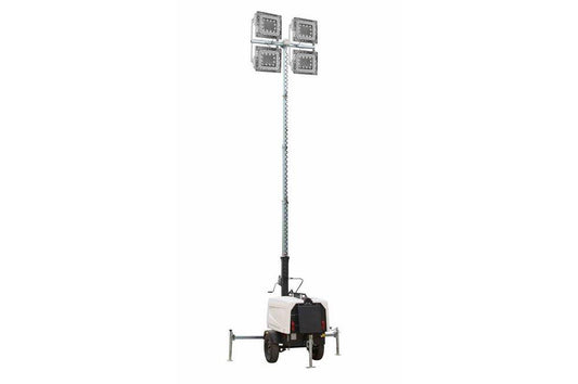 6,000 Watt Generator - Water Cooled Diesel Engine - 30' Telescoping Tower - 4 150W LED Fixtures - PuriLite
