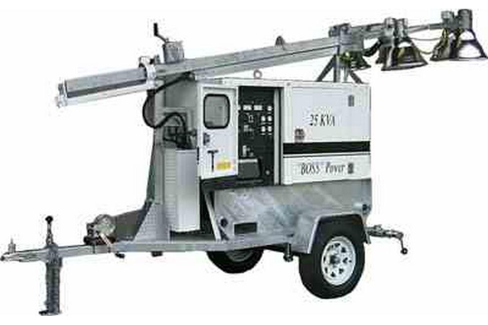 Diesel Engine Powered Light Tower- 30' Mast - 8,000 Watt Generator - 6 Metal Halide Fixtures - PuriLite