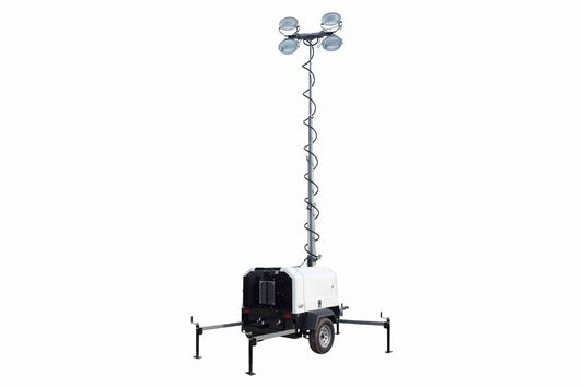 Hydraulic Light Tower with Diesel Engine Generator - 4X1250 Watt Metal Halide Lamps - Automatic Timer w/ Day/Night Photocell - PuriLite