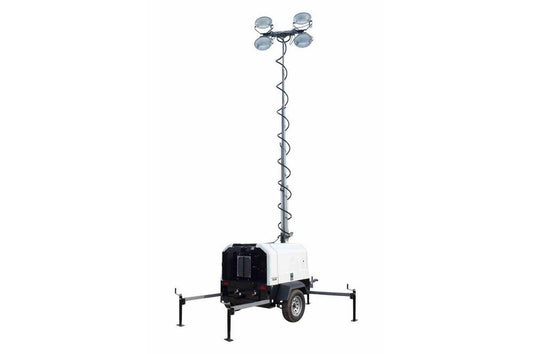 Hydraulic Light Tower with Diesel Engine Generator - 4X1250 Watt Metal Halide Lamps - PuriLite