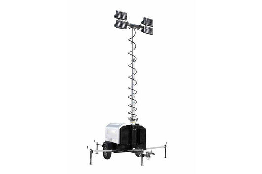 Hydraulic Light Tower with Diesel Engine Generator - 4X500 Watt LED Lamps - 259,200 Lumens - PuriLite