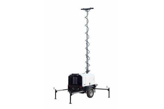 Hydraulic Light/Equipment Tower with Diesel Engine Generator and Trailer - Mast Head Included - PuriLite