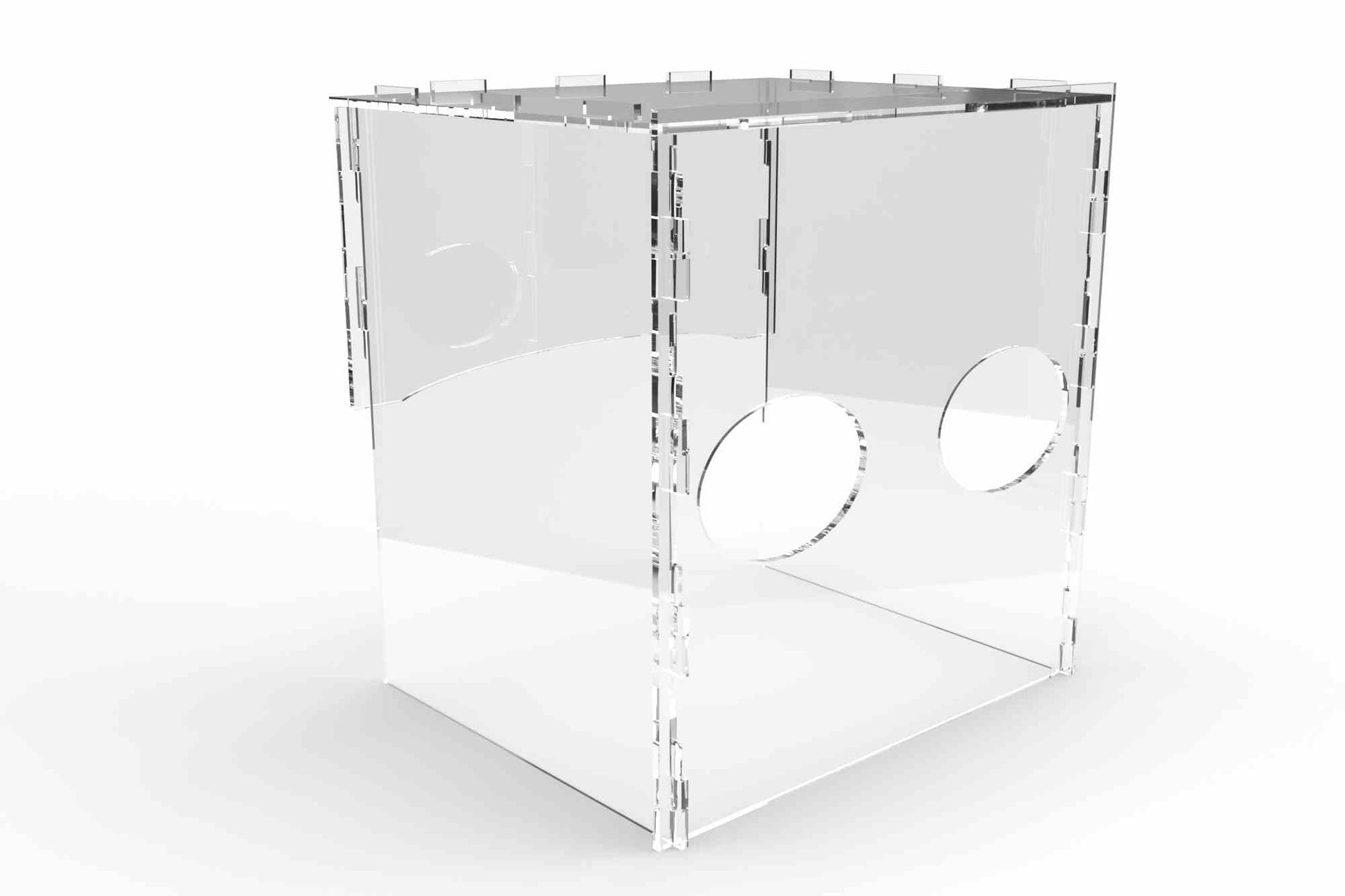 Larson Aerosol Blocking Shield for Hospitals - NO Tools Required for Assembly - 20" x 20" x 16" - 1/4" Thick Clear PETG Construction - Sneeze Guard - PuriLite