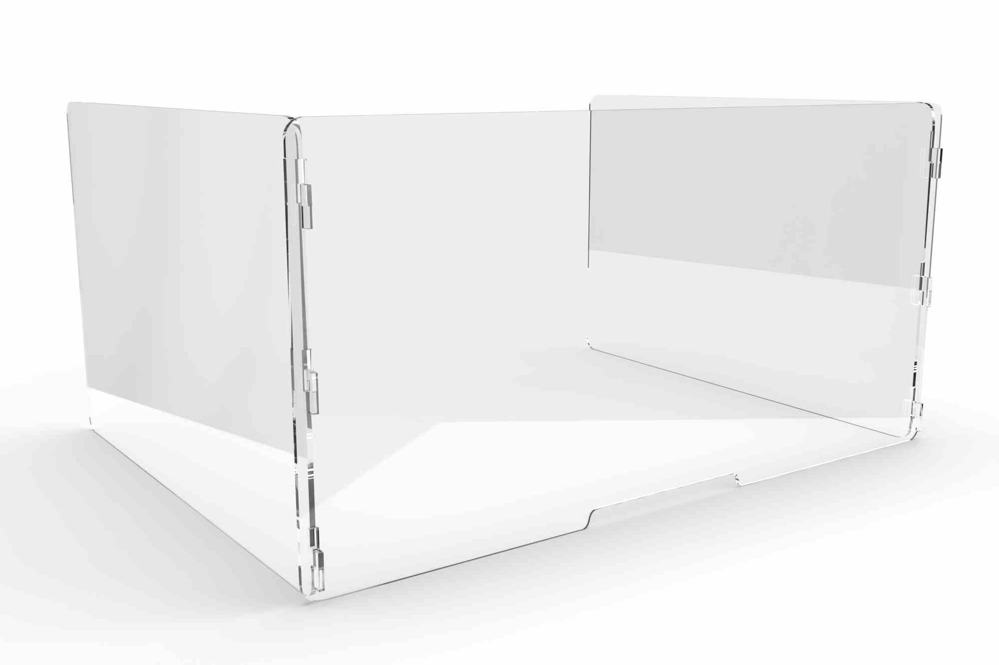 Larson U-Shape Divider - NO Tools Required for Assembly - 23.5" x 30" Dimensions - 1/4" Thick Clear PETG Construction - Sneeze Guard - PuriLite