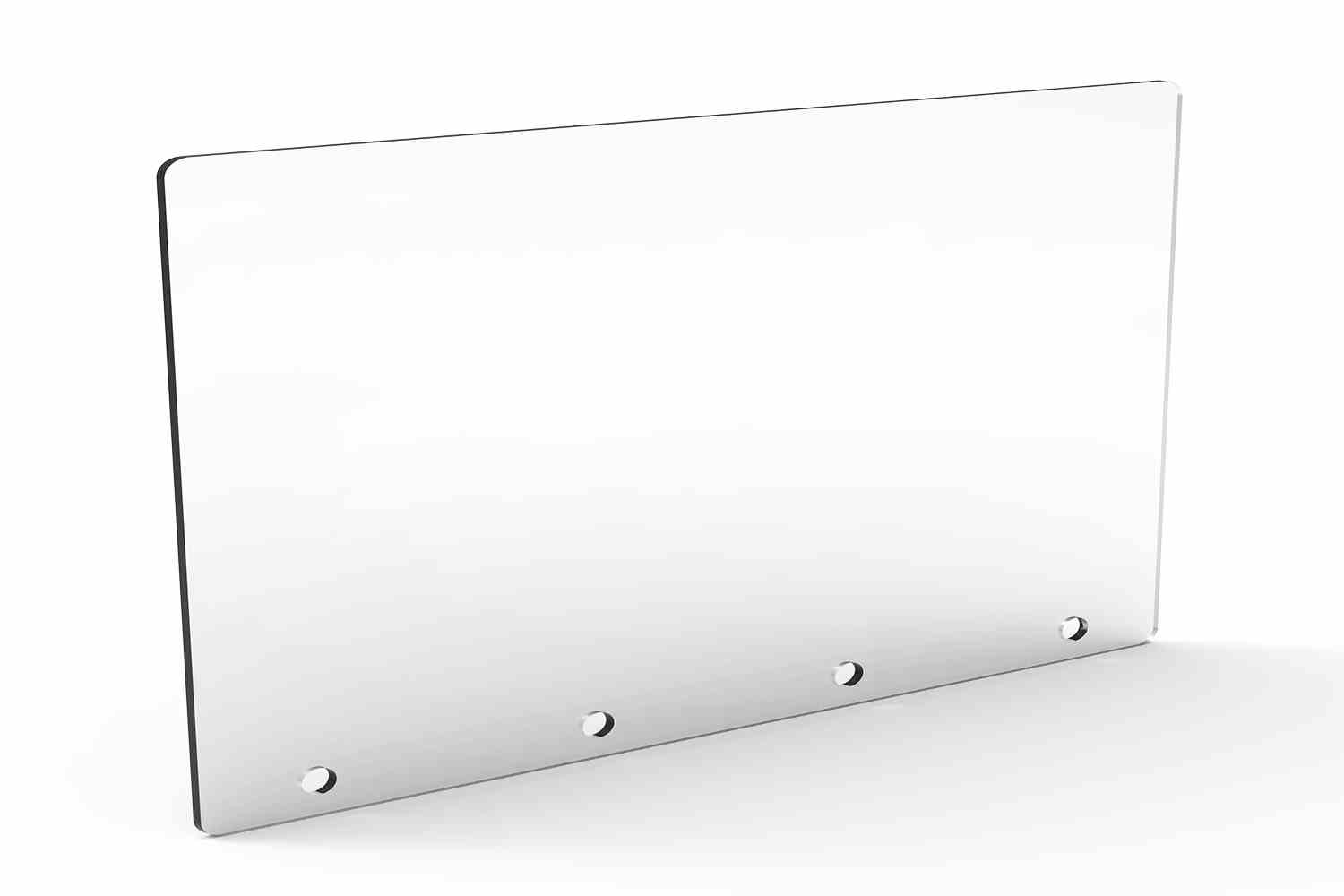 Larson Permanent Mount Divider - NO Tools Required for Assembly - 24" x 18" Dimensions - 1/4" Thick Clear PETG Construction - Velcro Mount - Sneeze Guard - PuriLite