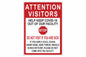 Larson Attention Visitors: Do Not Visit If You Are Sick Sign - Includes (1) Adhesive Backed Vinyl Warning Sign - PuriLite