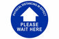 Larson Physical Distancing In Effect Floor Sign - Includes (1) Adhesive Backed Vinyl Warning Sign - PuriLite
