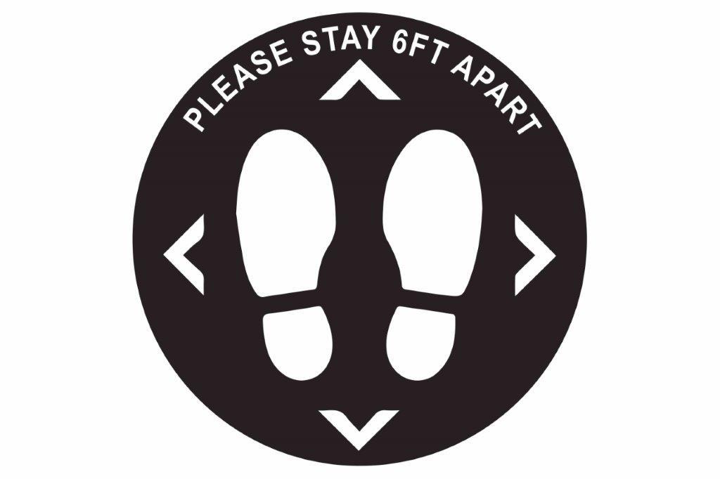Larson Thanks For Practicing Social Distancing - Includes (1) Adhesive Backed Vinyl Warning Sign - PuriLite