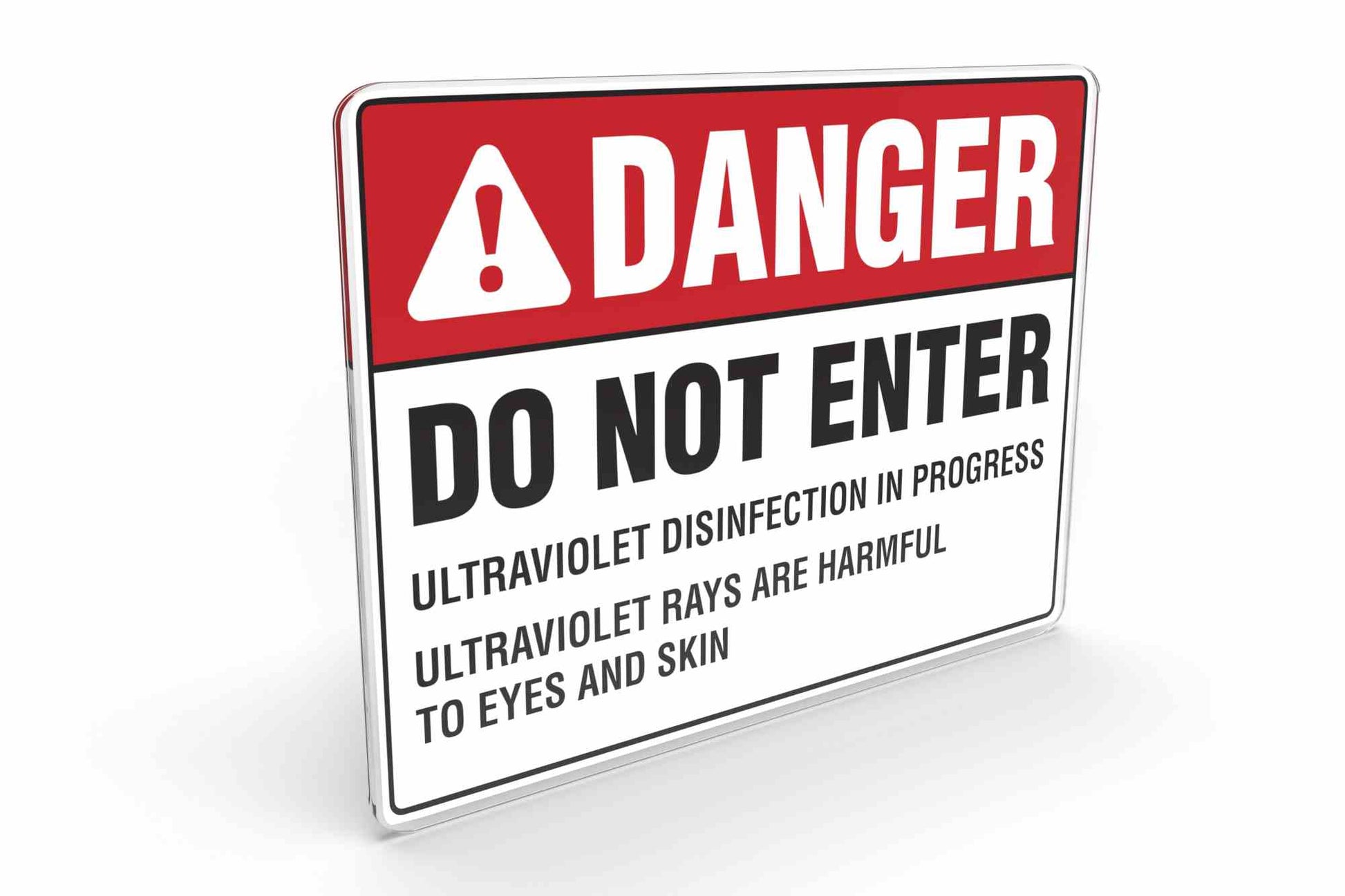 Larson UV Warning Sign - Includes (1) Warning Sign - Pair with UV Disinfection Lights - PuriLite