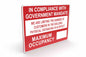Larson Max Occupancy Physical Distancing In Effect - Includes (1) Polycarbonate Warning Sign - PuriLite