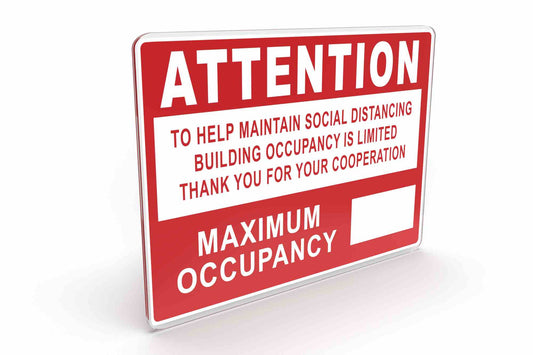 Larson Attention Building Occupancy Is Limited - Includes (1) Polycarbonate Warning Sign - PuriLite