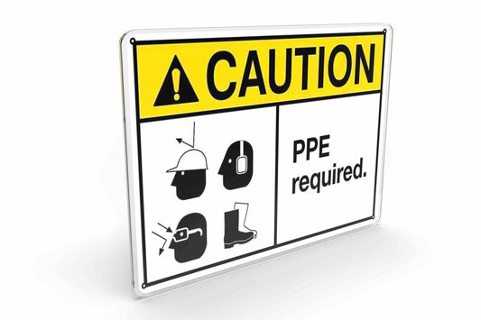 Larson PPE Required Sign  - Includes (1) Polycarbonate Warning Sign - PuriLite