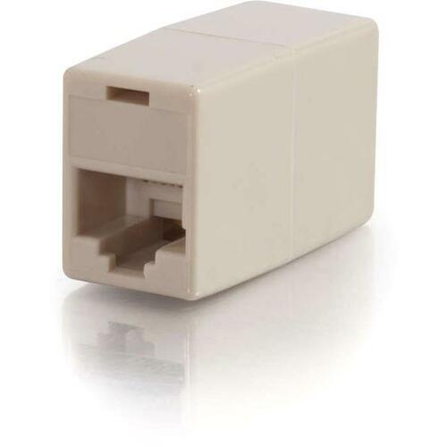 C2G RJ-45 8-pin Modular Inline Coupler - 1 x RJ-45 Female - 1 x RJ-45 Female - Ivory - PuriLite