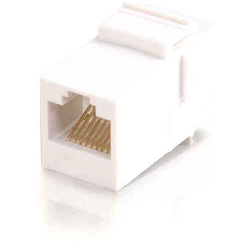 C2G RJ45 Keystone Modular Insert Coupler - 1 x RJ-45 Female - White - PuriLite